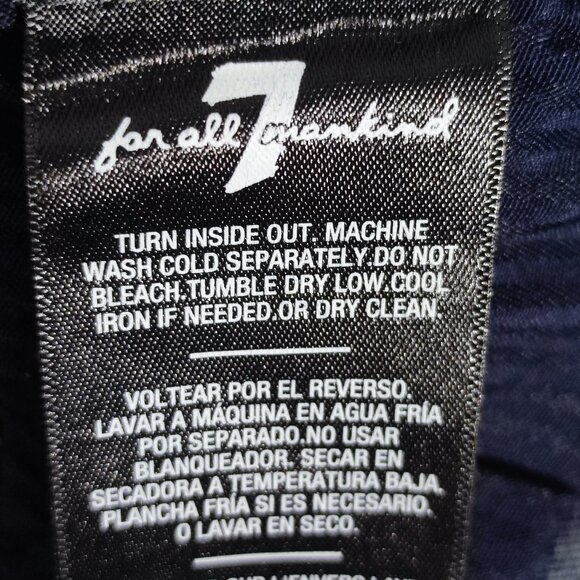 7 for all mankind jeans women's size 30 ink blue Roxanne skinny ankle jeans - Picture 8 of 15